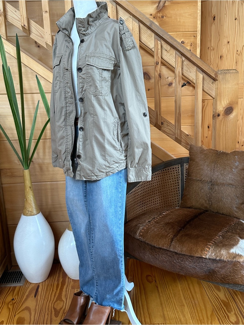 i jeans by Buffalo Tan/Stone Utility Field Jacket